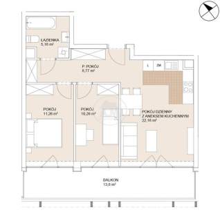 Duży Balkon Kameralny apartamentowiec