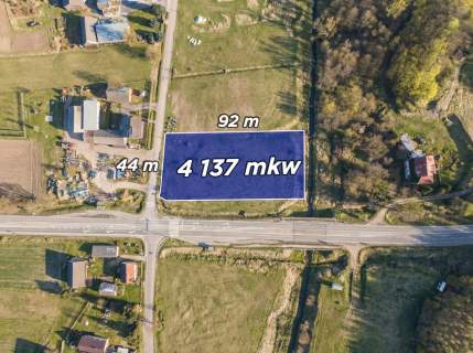 Działka usługowa z WZ przy DK 87 2 km od S7