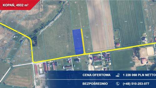 Kopań 4 932 m MPZP usługi turystyczne 1 km od Bałtyku 2 950