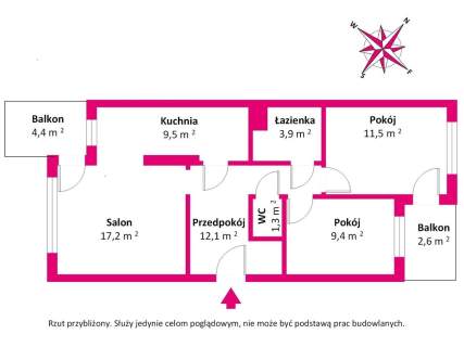 3 pokoje 65m 8 min METRO Natolin