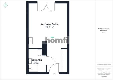 Kawalerka pierwszy najem balkon Factoria