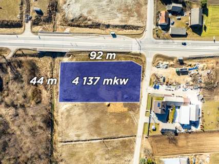 Działka usługowa z WZ przy DK 87 2 km od S7