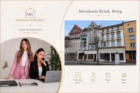 Mieszkanie 124 m2 w centrum 4 pokoje Rynek Brzeg