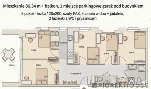 5-pokojowe mieszkanie na Ursynowie