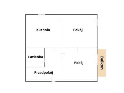 Mieszkanie 55 m do remontu, 2 pokoje, Lesko