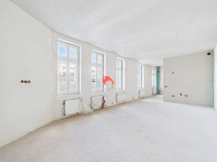 50,5m2 w stanie deweloperskim, ogrzewanie miejskie
