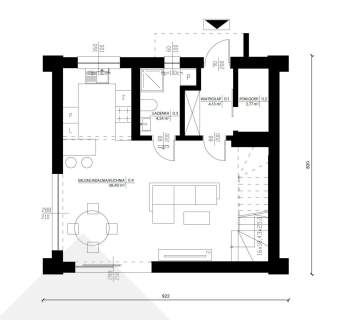 Energooszczędny dom / 4 pok, 80 m2