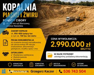 Sprzedam lub podejmę współpracę- kopalnia żwiru i piachu