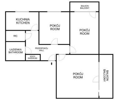 3 POK Z ODDZIELNĄ KUCHNIĄ ODDZIELNA TOALETA