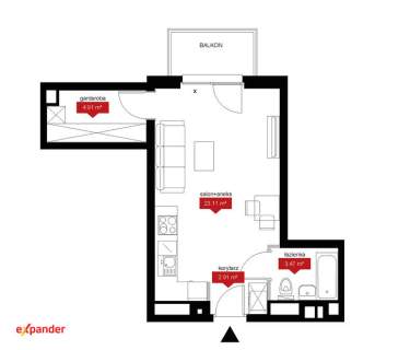 Nowa Kawalerka 35mkw/ Nowoczesna inwestycja/Balkon
