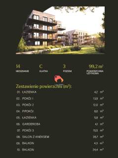 NOWY LUKSUSOWY APARTAMENT FLISY 4 POKOJE - 99,2M2