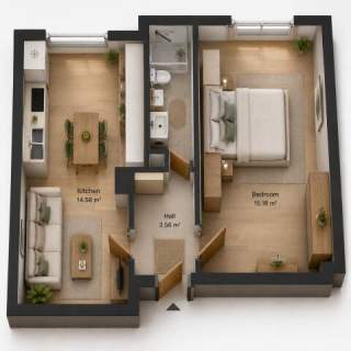 2-pokojowe mieszkanie w Śródmieściu - Ligonia 7 36 m2