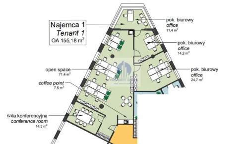 Żoliborz lokal biurowy 155m2 do wynajęcia