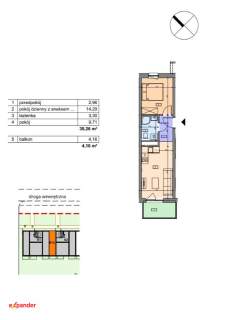 2 pokoje Balkon od południa Jasne, dwustronne mieszkanie