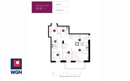 Mieszkanie na sprzedaż, 59,47 m2, Warszawa