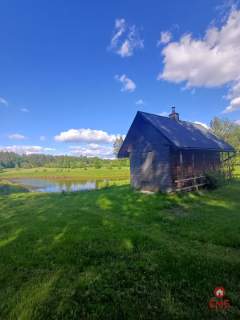 Drewniany dom premium nad stawem 1 ha Sauna