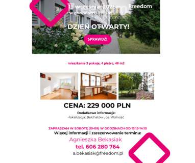 Bełchatów, Os. Wolność, 3 pokoje,