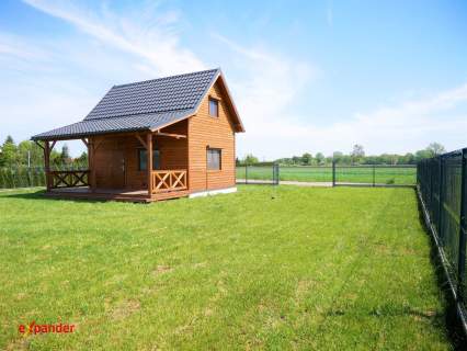 Domek całoroczny drewniany garaż działka 912m2 Powidz ZAMIANA