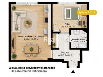 Stalowa 33,57 m Stara Praga potencjał 2 pokoi