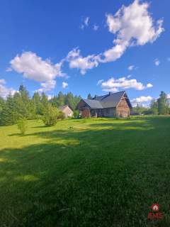 Drewniany dom premium nad stawem 1 ha Sauna
