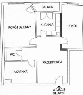 M2/Boczna Sienkiewicza/ oddzielna kuchnia/balkon