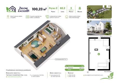 Ostatnie dostępne 100m z antresolą balkon I Słomniki
