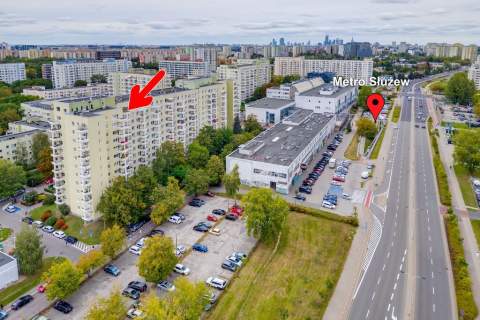 2 POKOJE PRZY METRZE SŁUŻEW 10. PIĘTRO