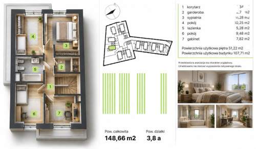 Osiedle domów wolnostojących, 107m2 w Mnikowie