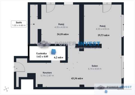 Nowe Młyny 93,45 m , dwa balkony i panorama