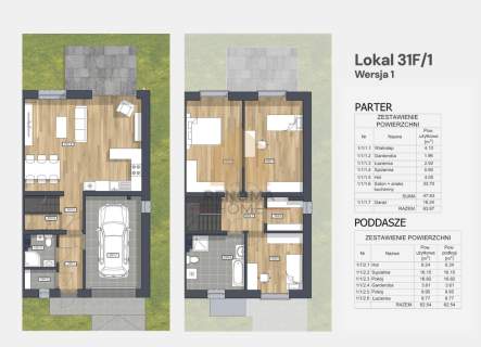 Półbliźniak 109,85 m2 Działka 295 m2 Garaż