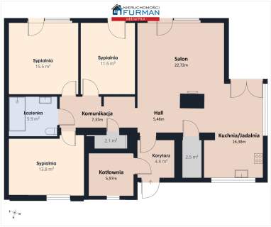 Dom wolnostojący 114m, działka 929m, 2021r- Kotuń
