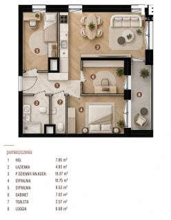 4 pokoje balkon 4. piętro stan deweloperski