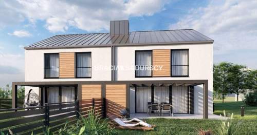 Nowoczesny bliźniak z garażem i działką 7ar