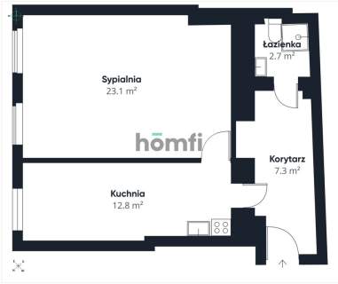 KOŚCIUSZKI - 45 M2 Z POTENCJAŁEM NA 2 POKOJE