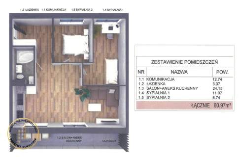3 pokojowe mieszkania 60,97m2 Felin Urbanowicza