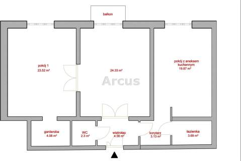 apartament z balkonem pracownia