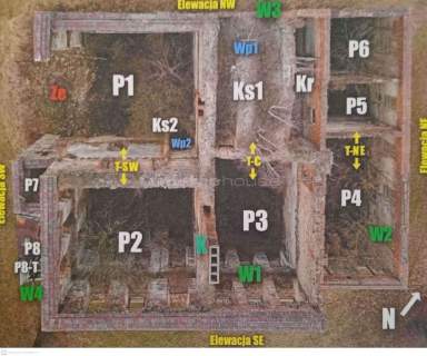 Ruiny Willi i Pałacu w Starej Kraśnicy 2,8 ha