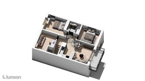 4 pok. mieszkania 66 m2, balkon, parking