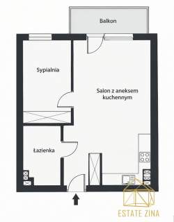 2 pokoje 35 m Balkon Złocień