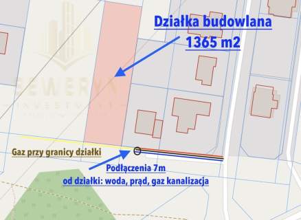 Działka 1365 m przy lesie, wszystkie media