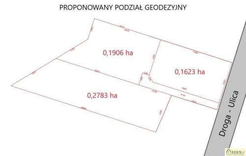 Działka w całości budowlana 0,66 ha w Żdżary pod Łukowem