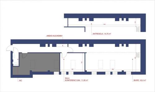 Loftowe w sercu Śródmieścia dla 10 osób 43 m antresola sala konf