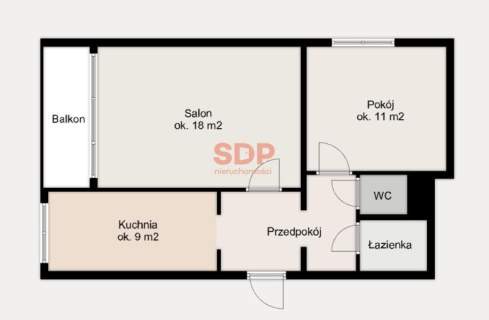 2 pokoje 49,5 m2 Loggia Gądów Potencjał do własnej ara