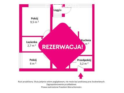 3 pokoje przy Metrze Pole Mokotowskie
