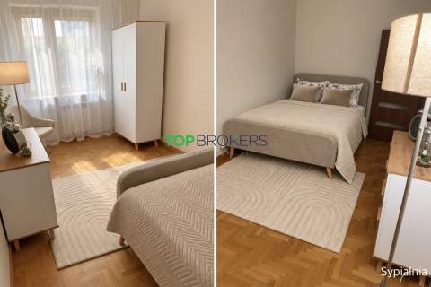 Przestronne dwa pokoje z garderobą