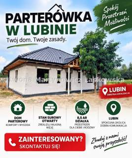 Parterówka - przedmieścia Lubina, 8,5 ar działka
