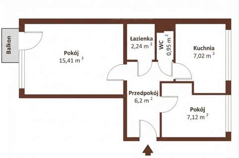Zduńska Wola 2 pok./39m2/parter/balkon/do remontu