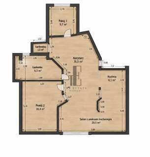 3 POKOJE 84,4 M 2 BALKONY GARAŻ