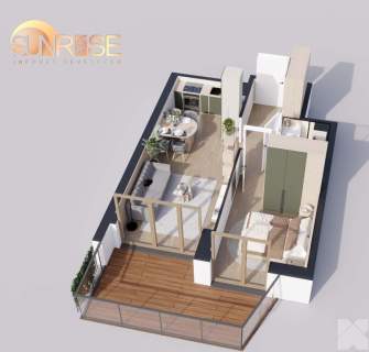 Sunrise Park Mieszkanie nr 3.5 2 pokoje 39,43 m2 balkon