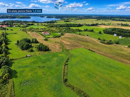 Działka z MPZP 1675 m blisko jeziora Narie